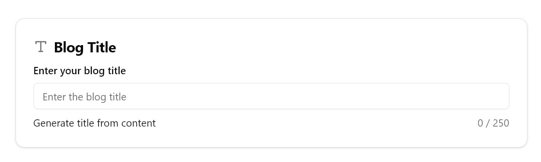 DevBlogger Title Creation Interface